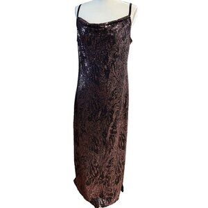 BEBE Shimmery Long Dress Size XL Evening Prom Party Y2K